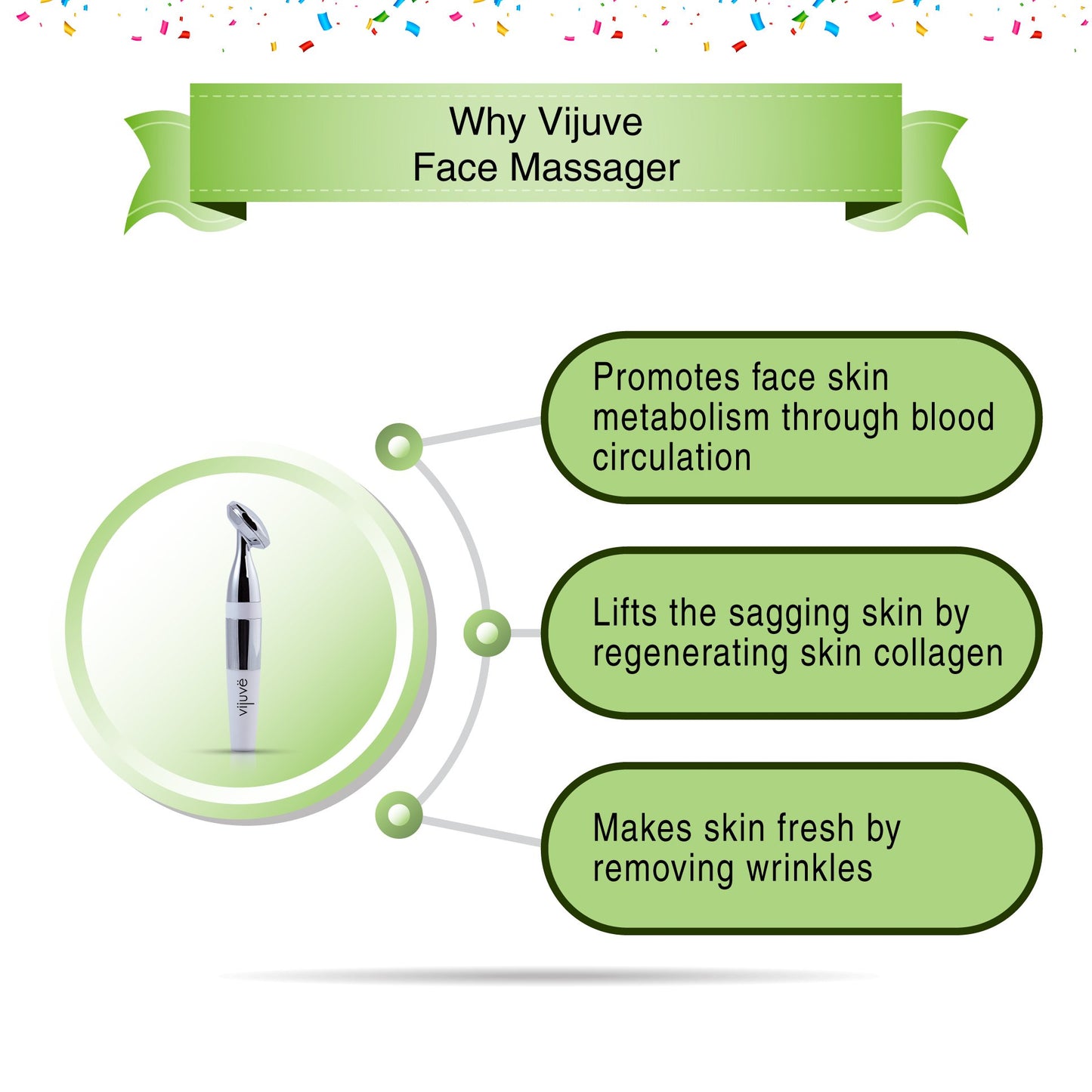 Appareil de massage anti-âge Vijuve pour le visage, anti-rides, sculptant le cou et le visage