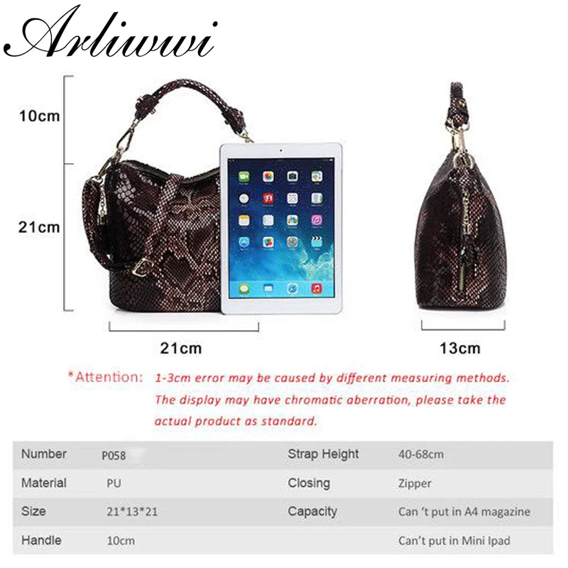 Women's PU Leather Luxury Handbags Women Shiny Embossed Coating Bucket
