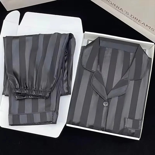 Pyjama soyeux de luxe léger de haute qualité pour femme, pyjama de printemps et